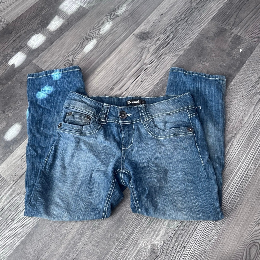 Rewind Vintage Blue Denim Jeans Pants